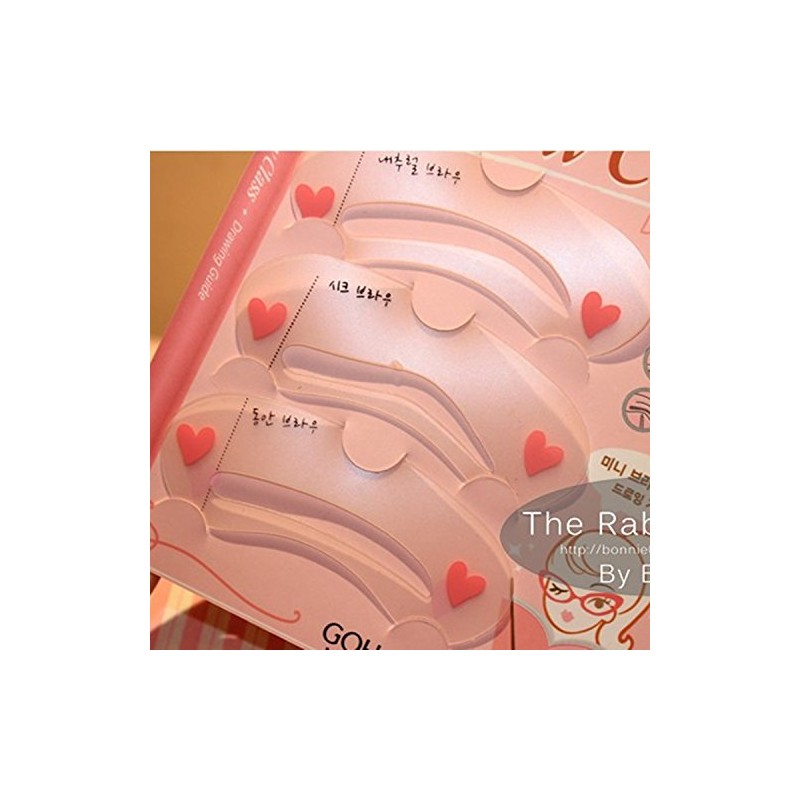 BrandChef Plantillas reutilizables para cejas, 3 estilos, guía de dibujo,