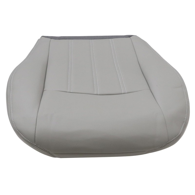 Priprilod Gray Leather Driver Side Bottom Replacement Seat Cover Compatible