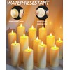 Fanzir 12 Pack Outdoor Waterproof Battery Operated Fake flameless LED