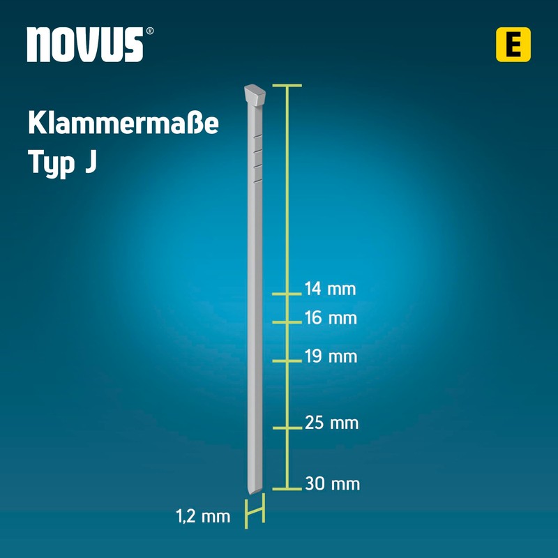Novus Tools 044-0088 E Nail Type J Grey 14mm