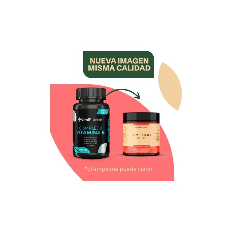 Vitaminas Complejo B Biotina Arandano 60 Capsulas