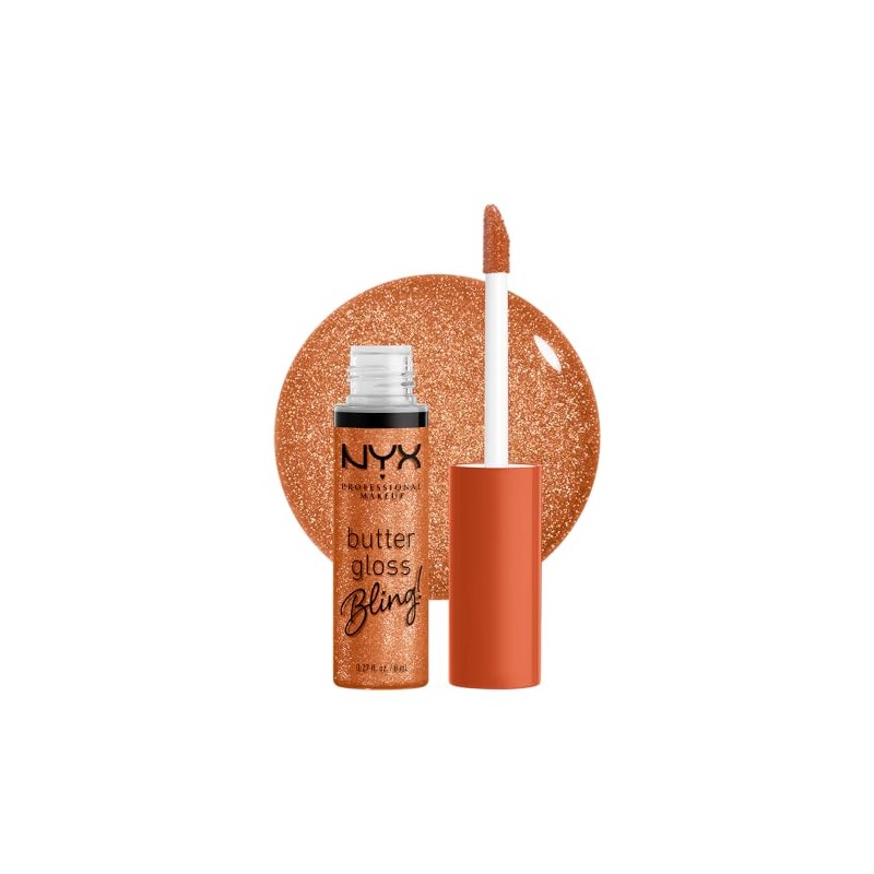 NYX Professional Makeup Butter Gloss Bling Tono Pricey (naranja), 8ml