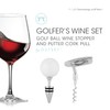 Outset Golfer’s Corkscrew Wine Opener and Bottle Stopper Set
