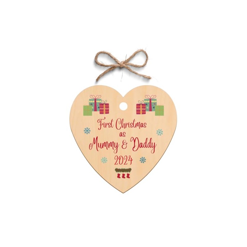 Second Ave First Christmas as Mummy & Daddy Wooden Hanging