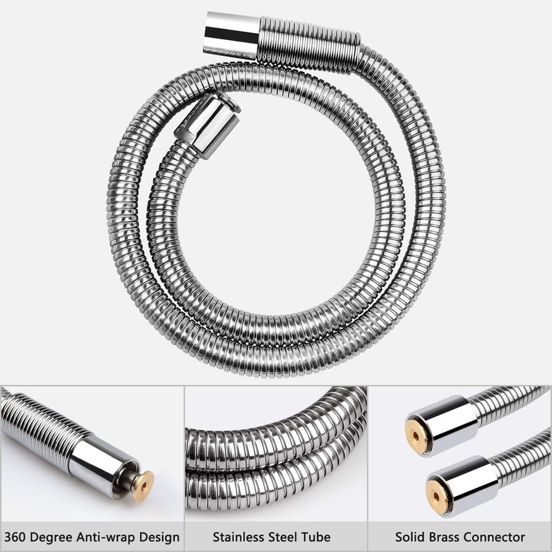 KWODE Pre-rinse Hose 38 Inch Flexible Stainless Replacement Hose for