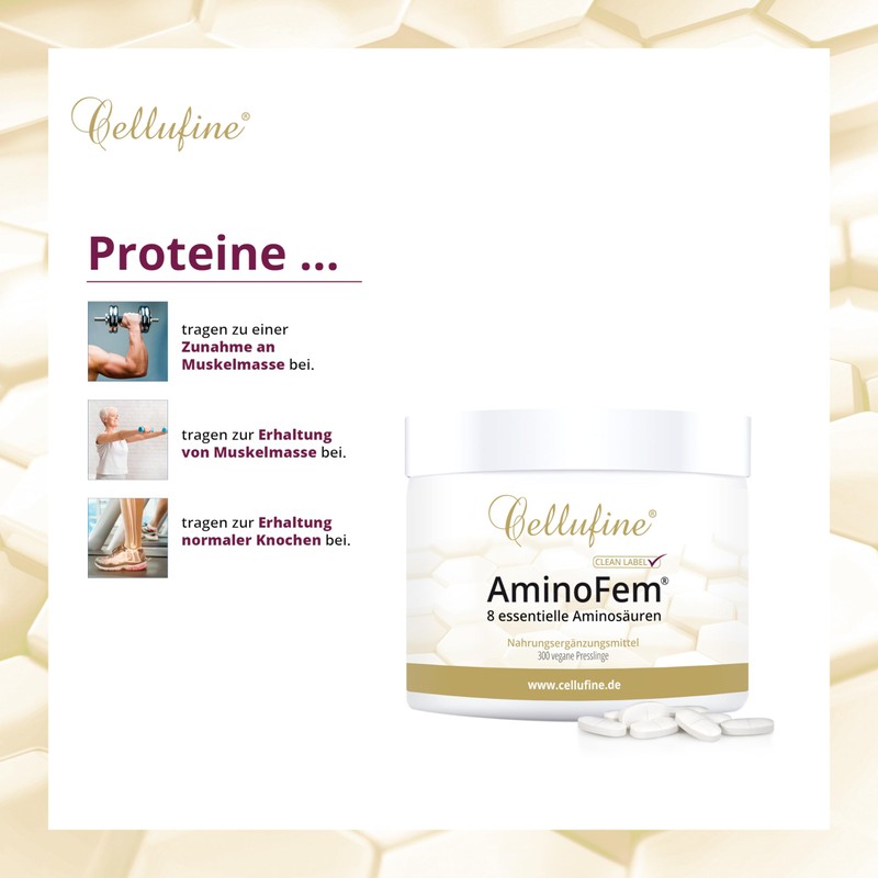 Cellufine® AminoFem® 300 Vegan Pellets with 8 Essential Amino Acids