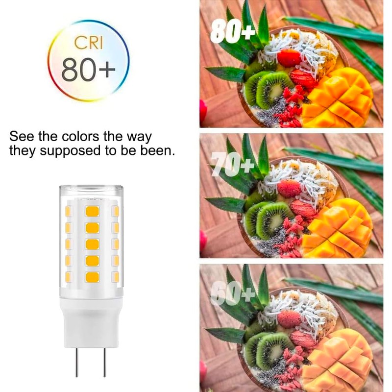Makergroup GY6.35 LED Bulbs 120V, 35W Q35/GY6.35/CL/120V Halogen Replacement, JC