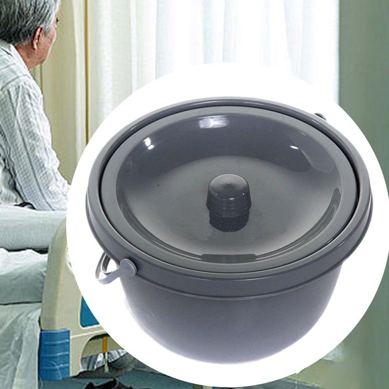 perfeclan Nachttopf, Urinal, leichter, geruchsdichter Deckel, tragbarer Toiletteneimer, Nachttischkommode für