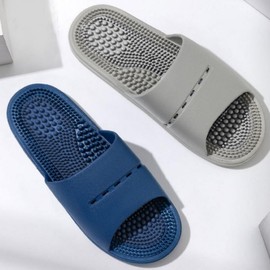 Soft massage, non-slip, noise-free slippers, health acupressure Indoor shoes black 40-41 2ea