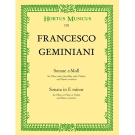 Sonata in E minor for Oboe or Flute or Violin and Basso continuo