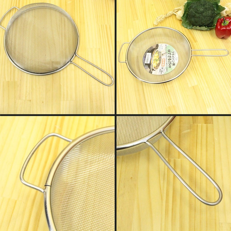 Nichinichi Tools One-Handed Strainer for Frying Pans, 8.7 inches (22