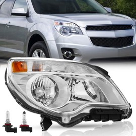 TODO Headlights Assembly Compatible with 2010-2015 Chevy Equinox LS/LT Only Headlight Assemblies Headlamp Replace 23308253 23308254 GM2503338 GM2502338 Passenger Right Side