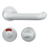 Alpertec Plastic R for Bathroom Doors with Locking Latch Including