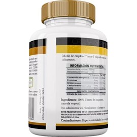 Citrato De Magnesio Premium 500mg 100 Capsulas