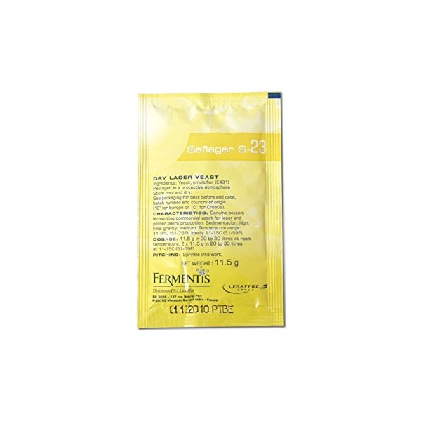 Fermentis Dry Yeast - Saflager S-23 (11.5 g) (Pack of 5)