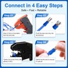 Baomain 100-Pack 0.11" Female Quick Disconnect Spade Terminals, 22-16 AWG