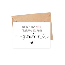 The Only Thing Better Than Having You As My Grandma - Is Our Baby Having You For A Great Grandma - Promoted To Great Grandma - Pregnancy Announcement Greeting Card