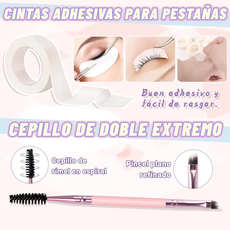 Kit De Extensiones De Pestañas De 8 Estilosgran Capacidad