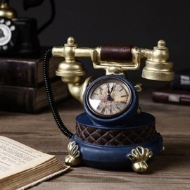 EXCEART 1pc Telephone Model Retro Phone Model Rustic Table Decoration Vintage Rotary Telephone Retro Corded Telephone Vintage Desk Clock Miniatures To Rotate Resin Banquet Table Doll House