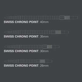 TARGET Darts Swiss Point Dart Points, Chrono (3 Pack Set of Tips) 26MM –Silver | Change Dart Points, Swiss Storm Points, Professional Darts Accessories