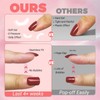 LunarCharm 240 Pieces Burgundy Square Press On Nails with Tabs,