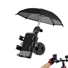Paraguas de teléfono para el Sol - Soporte para teléfono Celular Sombrilla Parasol para Bicicleta,Manillar de Motocicleta Clip de teléfono de Scooter 