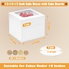 MonYouGe 12x12x12 Inches Cake Boxes with Cake Boards, 3 Pack