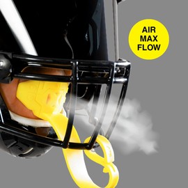 SLEEFS X Yellow Football Mouth Guard - Lip/Mouthguard with Helmet Strap - Lip/Teeth Protector Mouthpiece - Moldable - for Youth/Adults, Men & Women Mouth Guard, Maximum Air Flow, Lacrosse, All Sports