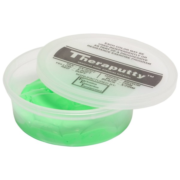 FEI 10-0907 Can-Do Theraputty Exercise Material, Medium, 4 oz, Green