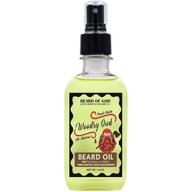 Woodsy Oud - Large 3.4 oz. Nourishing Beard Oil, Pure, Organic & Handcrafted in USA by Beard of God
