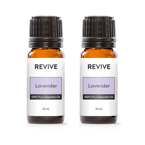Lavender Essential Oil by Revive Essential Oils 2 Pack - REVIVEEO - 100% Pure Therapeutic Grade, for Diffuser, Humidifier, Massage, Aromatherapy, Skin & Hair Care, Unrefined Oils with No Fillers