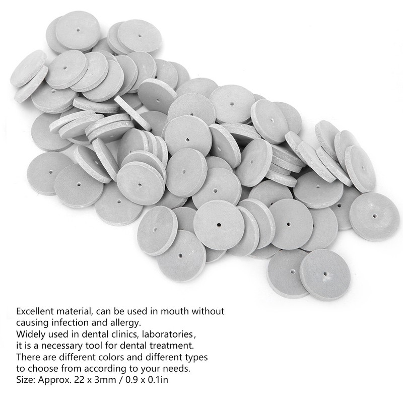 100pcs Dental Laboratory Burs Abrasive Grinding Polishing Rubber Wheel Tool