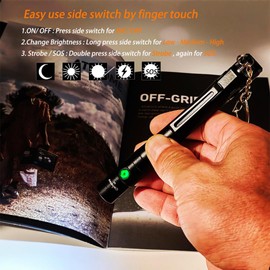 Nitefox Pen Light Rechargeable EDC Pocket Flashlight with Clip Diffuser,Bright 300 Lumens, Side Switch One-Hand Easy Use for Everyday Work,Emergency,Tight Spaces, Worker,Police, Nurse Use