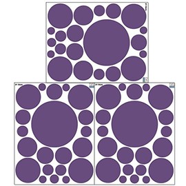 Create-A-Mural Polka Dot Wall Stickers -Violet