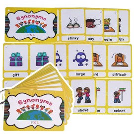 Richardy 20 Groups English Synonyms Flashcards Building Vocabulary Pocket Cards Educational Learning Toys Pre-Kindergarten Classroom Supplies