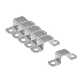 Square Oblong Pipe Clamp,6PCS U-Shaped Pipe Clamp,SAFYY U Shaped Connector Pipe Support Bar Security Holder Bracket,SUS304 Square Tube Buckle Clamps (15 * 15mm/0.59 * 0.59'')
