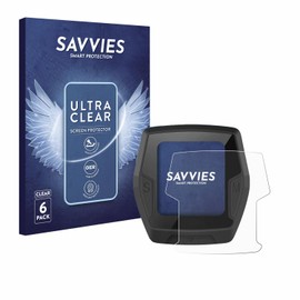 Savvies Pack of 6 Protective Film for SPGOOD Bicycle Computer 1.7 Inch Screen Protector Film Ultra Transparent