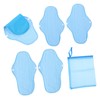 OHPHCALL 6pcs Washable Reusable Sanitary Napkins Long Maternity Cloth Period