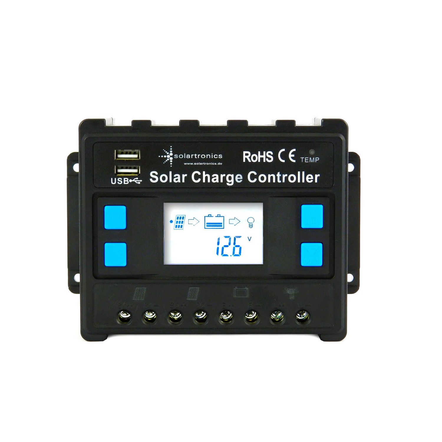 solartronics Charge Controller 12V/24V Blue 20A 30A 40A 50A 60A ...