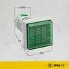 LED Voltage Display Panel Mount Volt Amp Meter, AD101-22VAMS 22mm