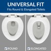 Bemis Assist Toilet Seat with Built-in Support Handles, Hinges Never