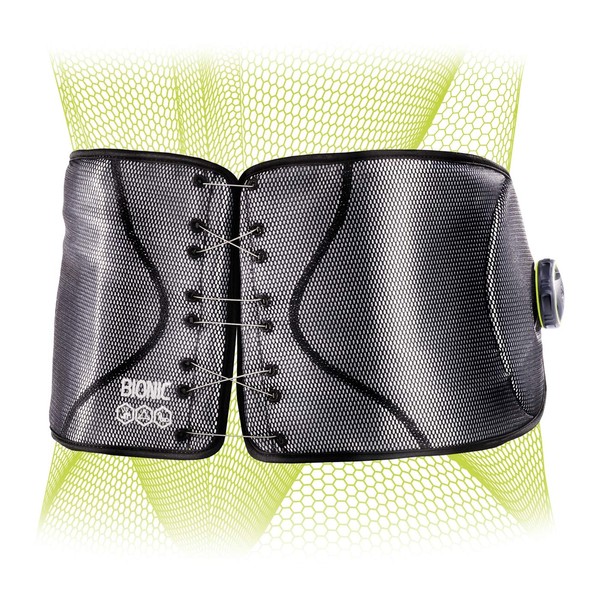 DONJOY PERFORMANCE Bionic™ Reel-Adjust Boa® Fit System Back Brace – Low-Profile, Adjustable Low-Back Support with Removable Rigid Panels for Low Back Pain, Strains and Lumbar Support