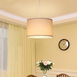 ZSLAIFU 15FT Plug in Pendant Light with Switch,Hanging Lights with Plug in Cord, Hanging Light Pendant Lamp with Remote Control，Pendant Light Fixture for Living Room Bedroom Farmhouse (Flaxen)