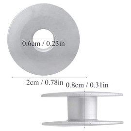 100pcs Bobbins, 0.8" Metal Bobbins for Industrial Sewing Machine, Aluminium Oxide Sewing Machine Bobbins