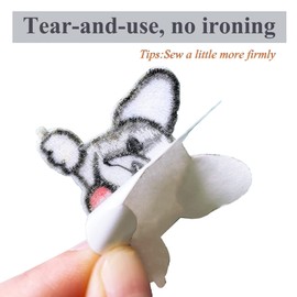 Sewing Repair Patches for Clothing, Self-Adhesive Embroidered Decorative Patches for Covering Holes, Cute Dog Patches for Down Jacket Tent Clothes Bags Cushion, 9pcs