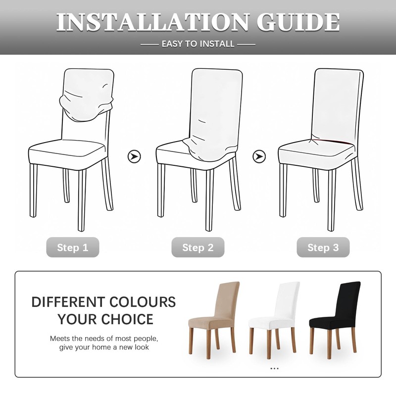 Homebliss Set of 4 Stretch Chair Covers, Swing Chairs, Elastic