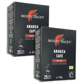 Mount Hagen Organic Fair Trade Instant Coffee Stick (2 Boxes, Caffeine)