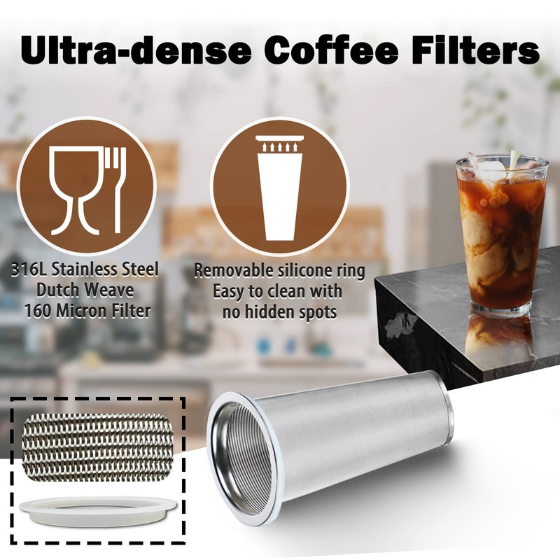 Jrssae Cold Brew Coffee Maker - 32oz Cold Brew Pitcher