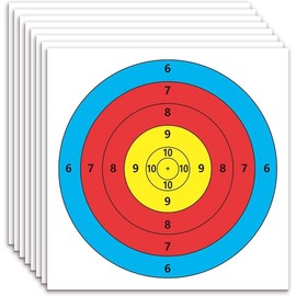 Archery Targets Paper, 20/50 Bow and Arrow Targets for Hunting Backyard, Archery Target Practice Accessories(10 Rings/5 Rings,16x16/15.7x15.7in) - Lens Color: 20 pcs(5 ring /15.7in )