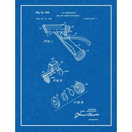 Garden Hose Nozzle Patent Print Blueprint with Border (16" x 20") M14260